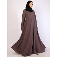Full flare umbrella abaya-Rose Ebony